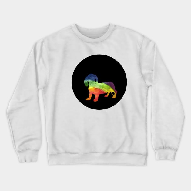 Dachshund - Rainbow Pride Silhouette Crewneck Sweatshirt by SophieStockArt